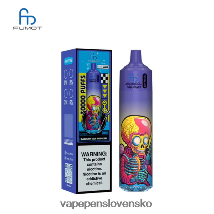 Vape Slovensko XRHHX66 čučoriedka kyslá malina Fumot Tornado 30k hudby