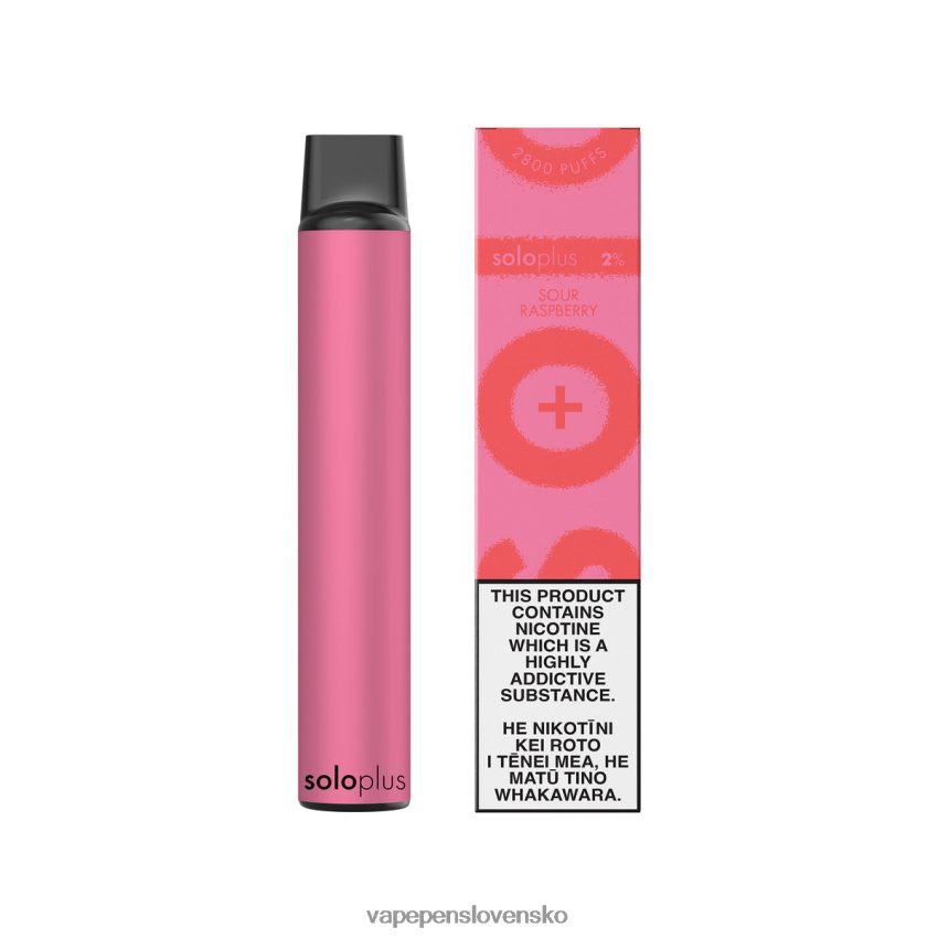 Vape Cigareta kyslá malina | Solo Plus jednorazová vapa 2XFHNR35