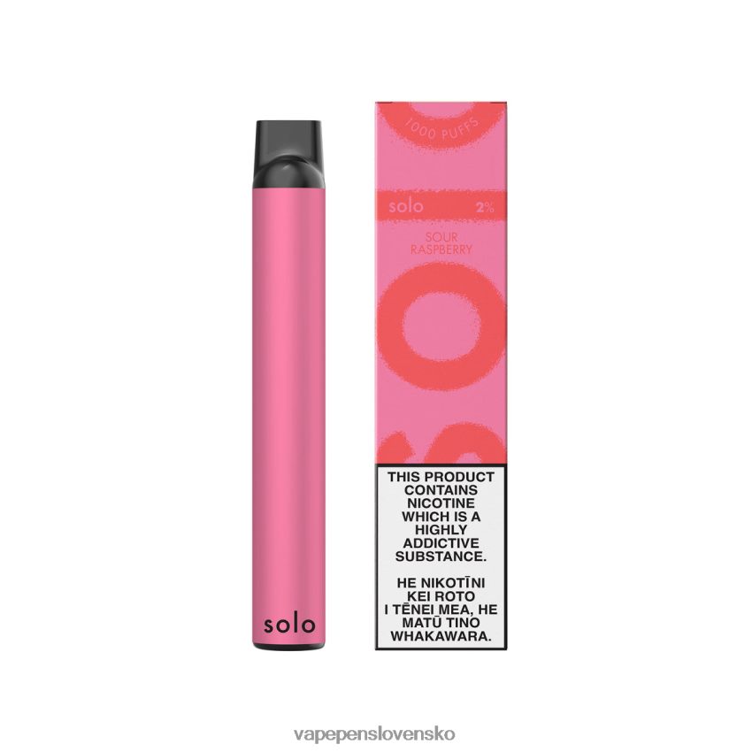 Vape Slovensko kyslá malina | Solo jednorazová vapa 2XFHNR13