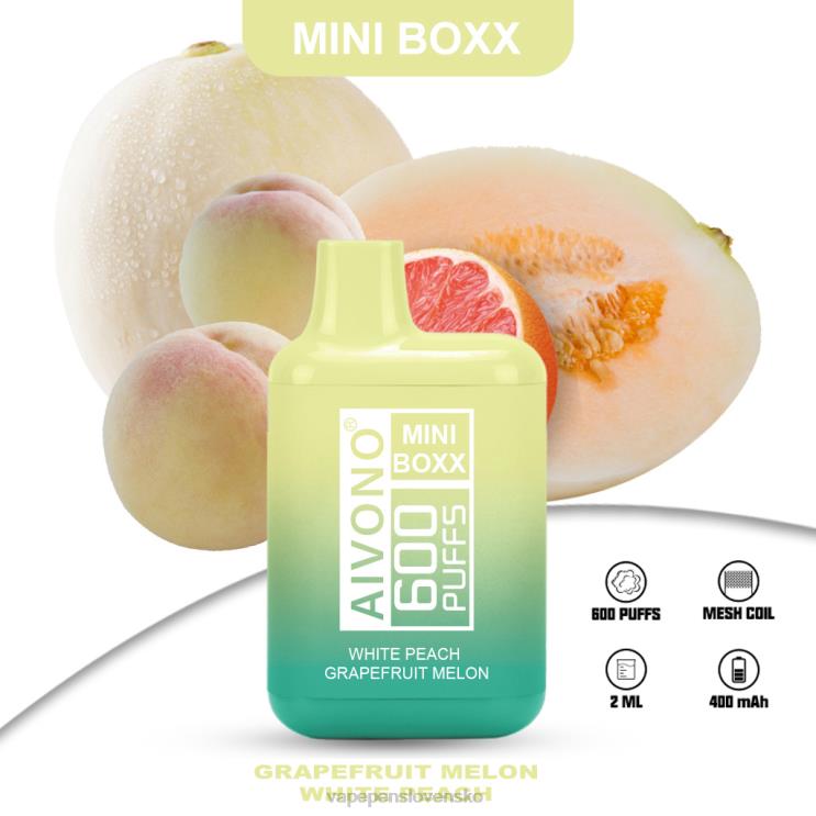 Aivono AIM MINI BOXX 600 biela broskyňa grapefruitový melón - LD0D2241 Vape Slovensko