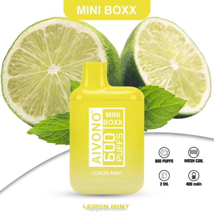 Aivono AIM MINI BOXX 600 citrónová mäta - LD0D2233 Vape Cigareta