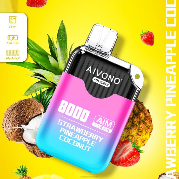 Aivono AIM CLEAR 8000 jahoda ananás kokos - LD0D2207 Vape Shop Bratislava