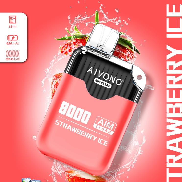 Aivono AIM CLEAR 8000 jahodový ľad - LD0D2205 Vape Slovensko