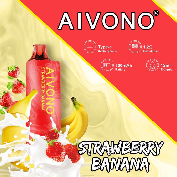 Aivono AIM GUN 7000 jahodový banán - LD0D2107 Vape Cigareta
