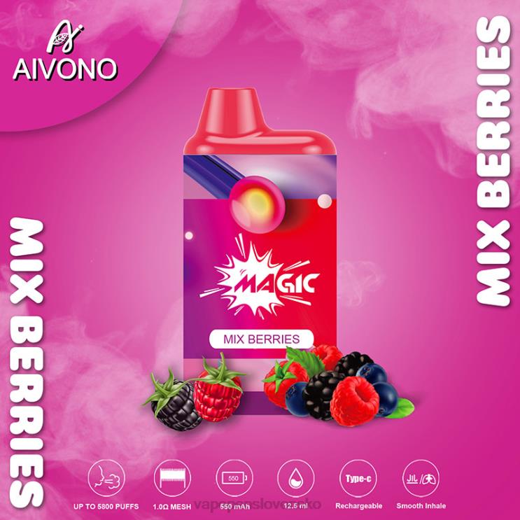 Aivono AIM MAGIC 5800 krabičková cigareta miešať bobule - LD0D2100 Vape Slovensko