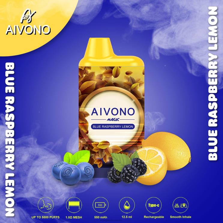 Aivono AIM MAGIC 5800 krabičková cigareta modrý malinový citrón - LD0D291 Vape Slovensko