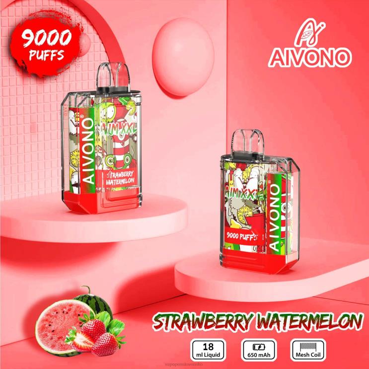 Aivono AIM XXL Priehľadná nálepka na ústa 9000 jahodový melón - LD0D253 Vape Cigareta