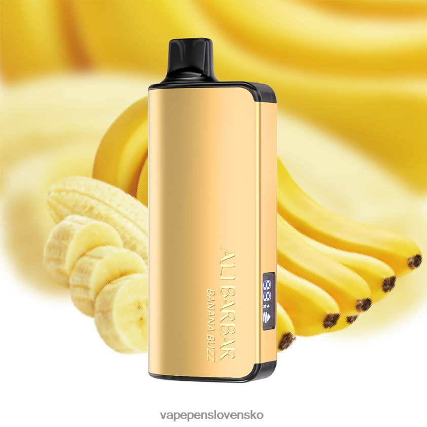 Alibarbar Ingot 9000 jednorazová vapa banánový bzukot 6JP0HD27 Vape Cigareta