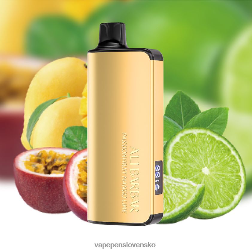 Alibarbar Ingot 9000 jednorazová vapa mučenka mango limetka 6JP0HD22 Vape Cigareta