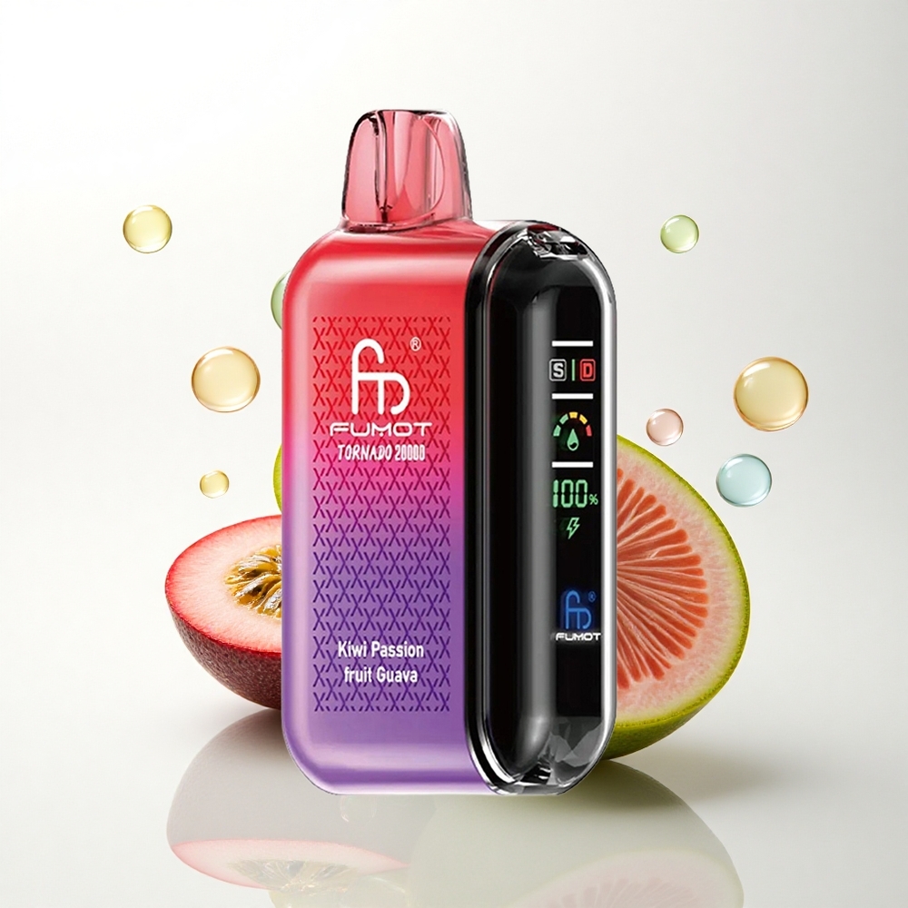 Fumot Tornado 20000 Puffs Kiwi Marakuja Guava Dual Mesh Cievka