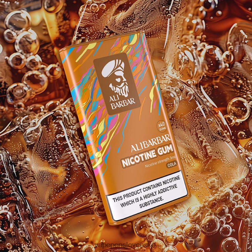 Alibarbar nikotínová guma broskyňa 6JP0HD102 Vape Cigareta