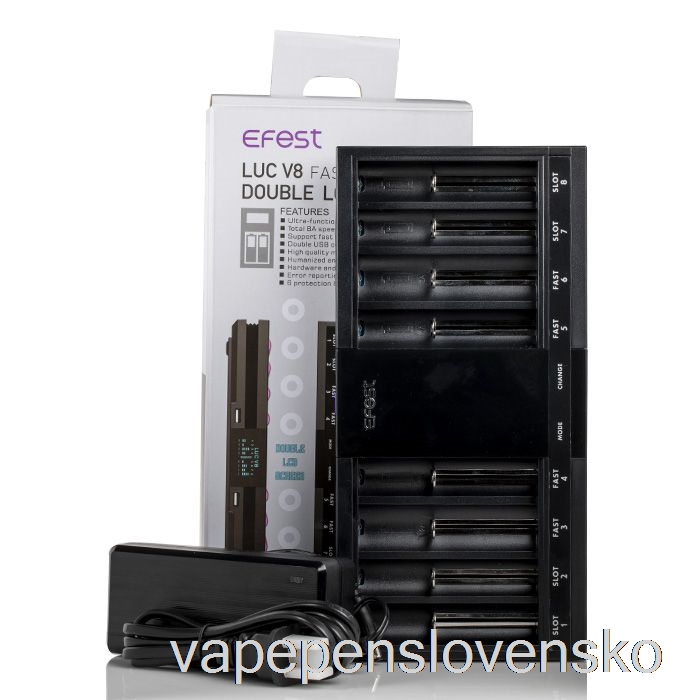 Efest Luc V8 Dvojitá Lcd Obrazovka Rýchlonabíjačka Batérií Vape Cigareta