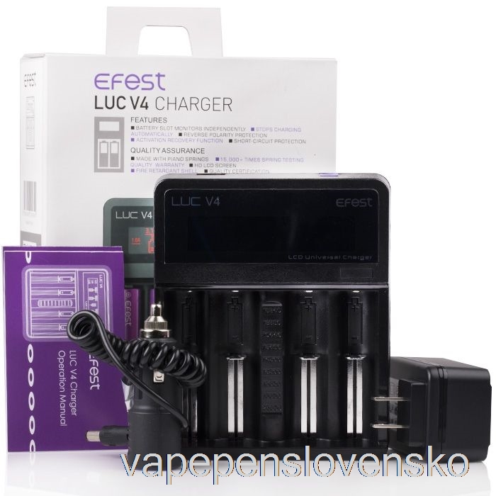 Efest Luc V4 Lcd Nabíjačka Vape Bez Nikotinu