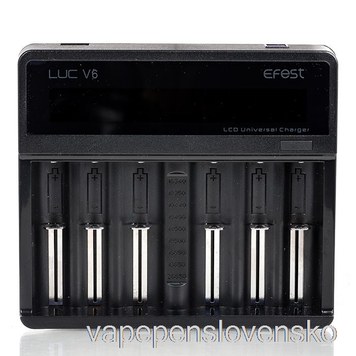Efest Luc V6 6-šachtové Lcd Univerzálne Nabíjacie Pero