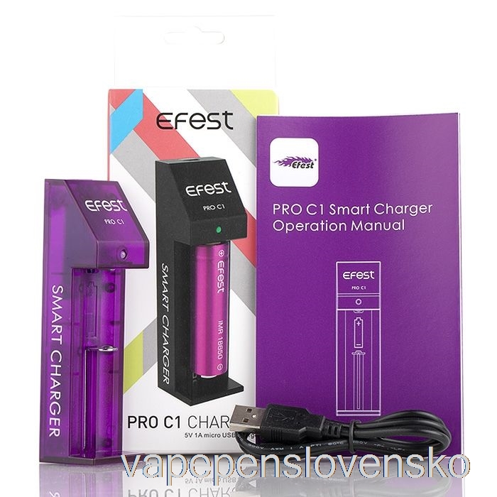 Efest Pro C1 1-šachtová Inteligentná Nabíjačka Batérií Vape Pero