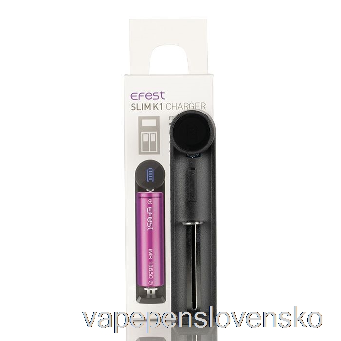 Efest Slim K1 Jednoslotová Nabíjačka Batérií Vape Cigareta