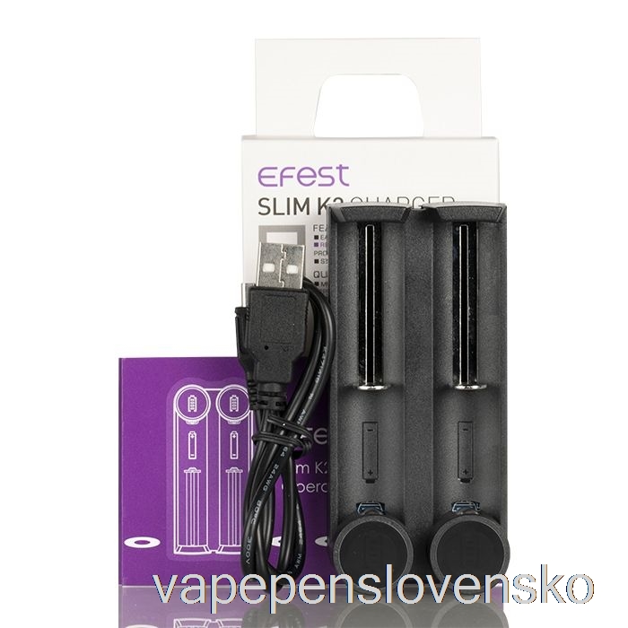 Efest Slim K2 Dvojslotová Nabíjačka Batérií Vape Pero