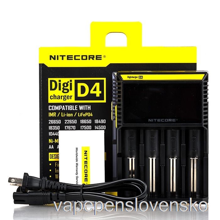 Nabíjačka Batérií Nitecore D4 (4-šachtová) Vape Cigareta