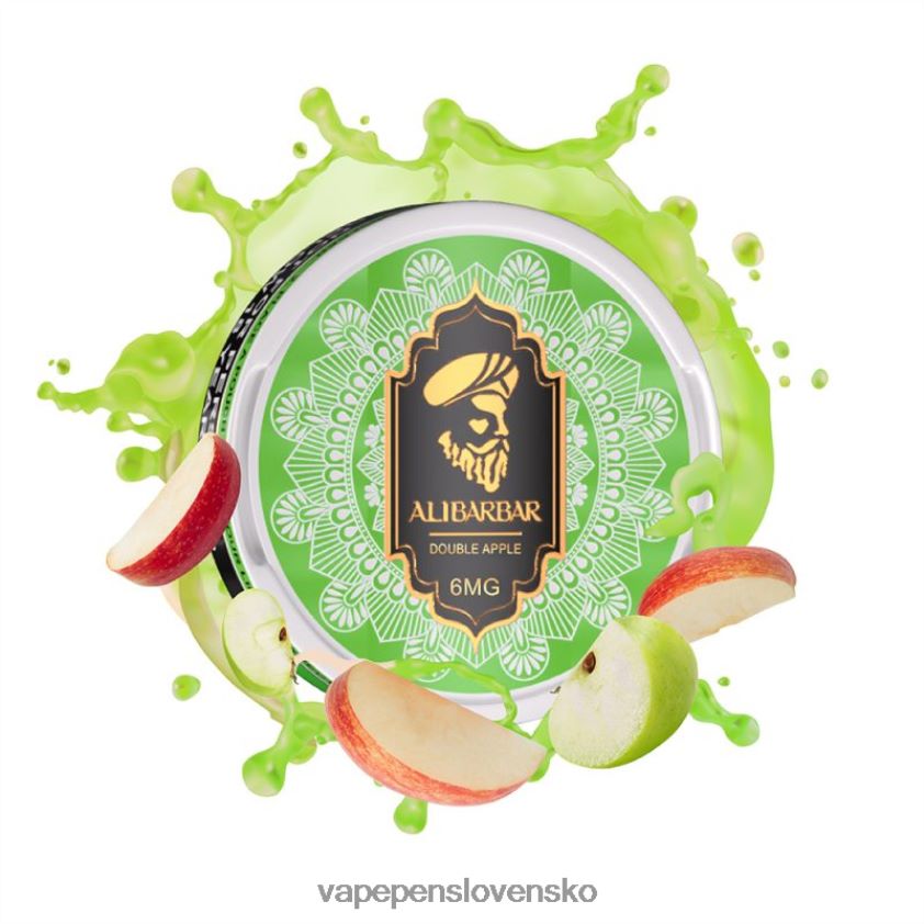 Alibarbar nikotínové vrecká dvojité jablko 6JP0HD96 Vape Slovensko