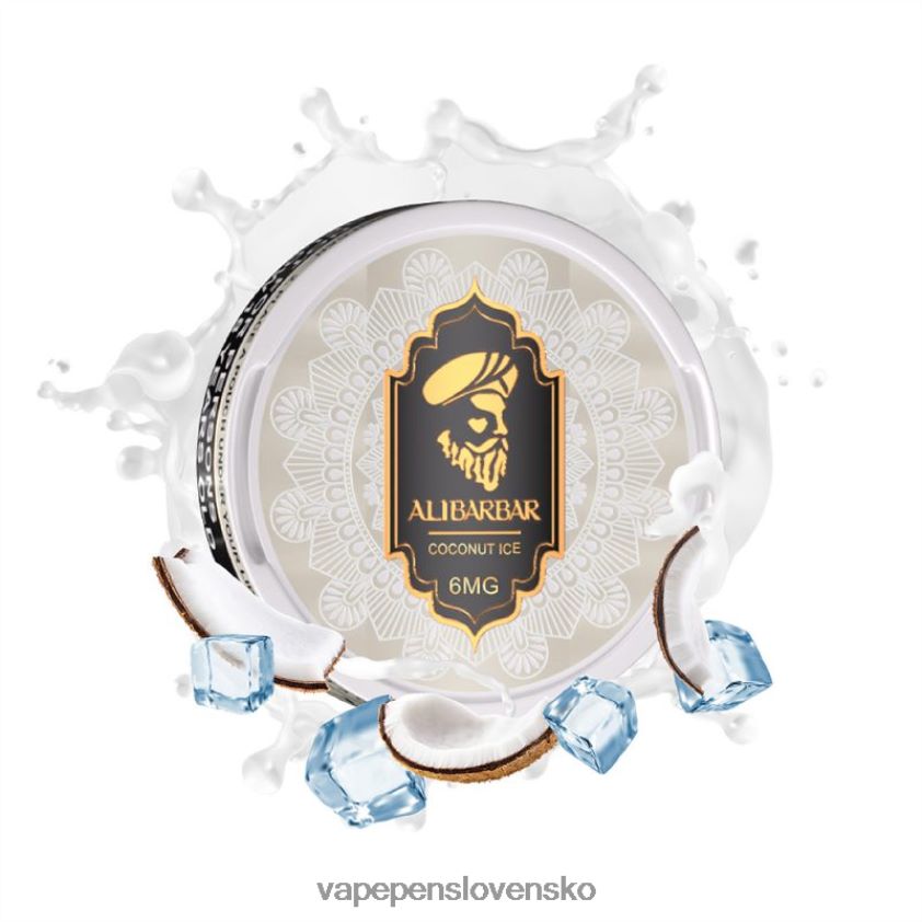 Alibarbar nikotínové vrecká kokosový ľad 6JP0HD83 Vape Bez Nikotinu