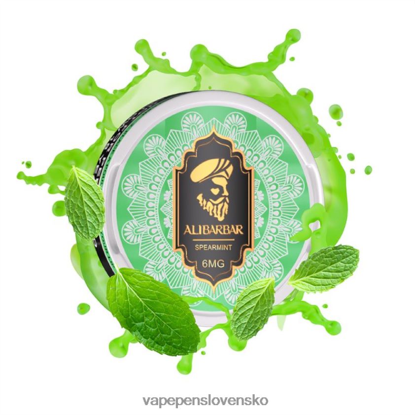 Alibarbar nikotínové vrecká mäta klasnatá 6JP0HD90 Vape Pen